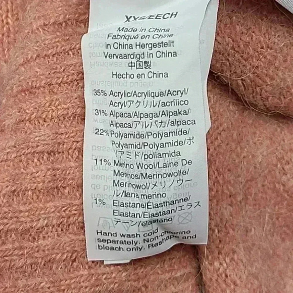 J. Crew Alpaca Merino Wool Pink Blue Striped Sweater Black Label Coastal XS - Picture 11 of 11